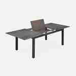 Ausziehbarer Tisch - Chicago Holzeffekt Grau - Aluminiumtisch 175/245cm mit Tischverlängerung Photo2