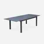 Uitschuifbare tafel - Chicago Donkergrijs- Aluminium tafel 175/245cm met verlengstuk Photo1