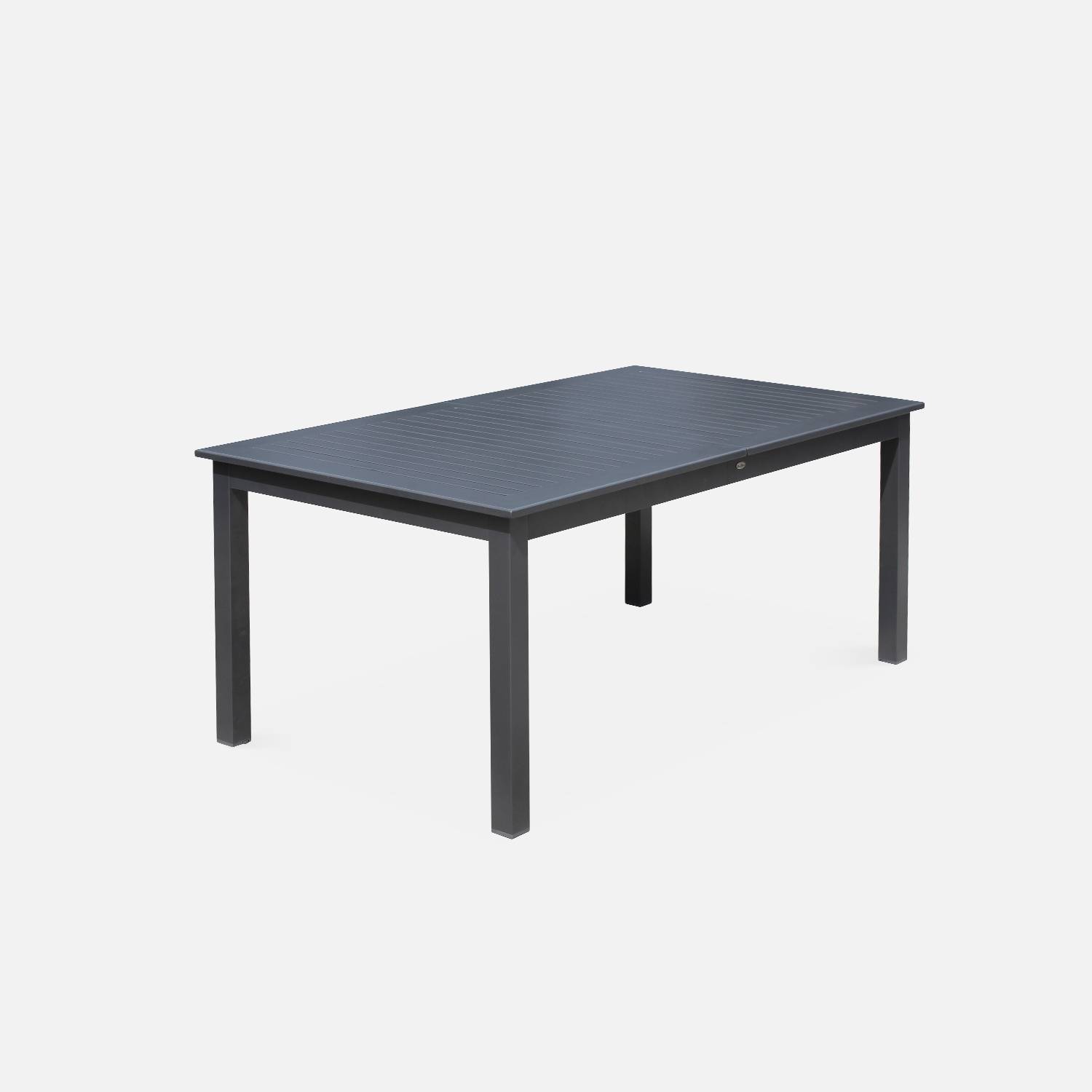 Table extensible - Chicago Gris foncé- Table en aluminium 175/245cm avec rallonge  Photo3