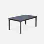 Uitschuifbare tafel - Chicago Donkergrijs- Aluminium tafel 175/245cm met verlengstuk Photo4