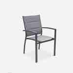Juego de 2 sillas - Chicago / Odenton / Philadelphia Antracita - aluminio antracita y textileno gris oscuro, apilables Photo2