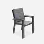 Juego de 2 sillas - Chicago / Odenton / Philadelphia Antracita - aluminio antracita y textileno gris oscuro, apilables Photo5