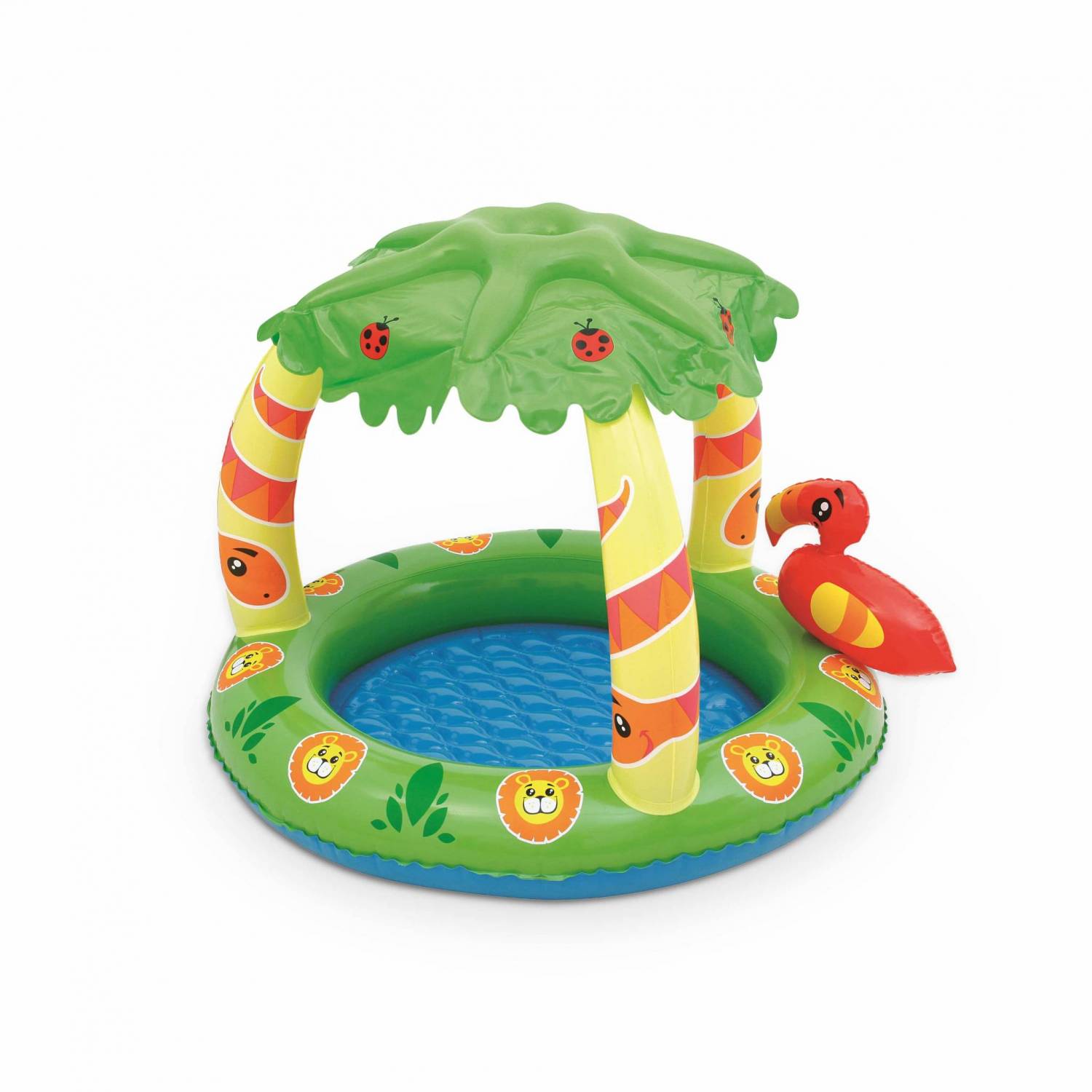 Calao Pierenbad opblaasbaar CALAO, babybad met zonnescherm en speelgoed, 99x91x71cm