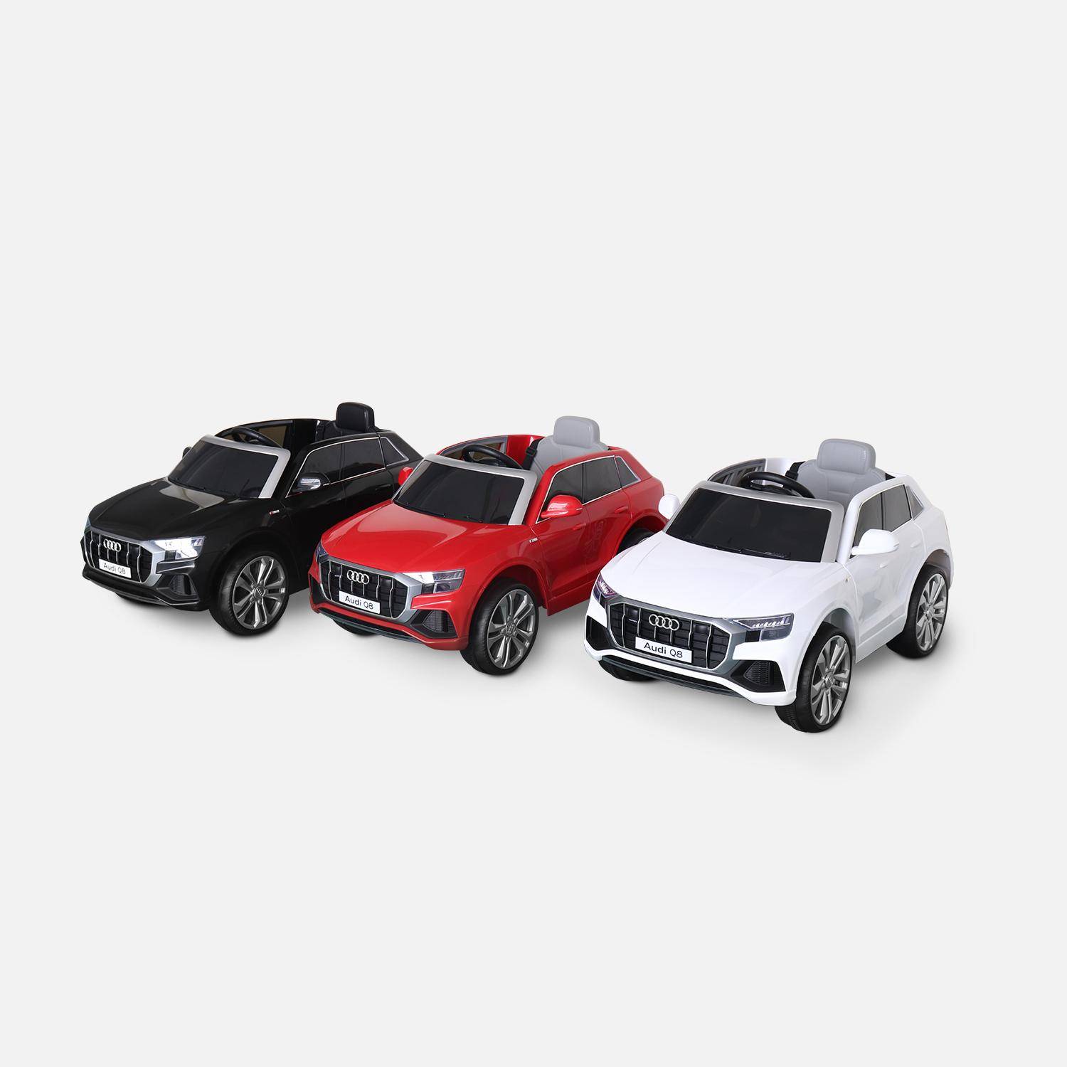 AUDI Q8 Noir voiture électrique 12V, 1 place, 4x4 pour enfants avec autoradio et télécommande Photo8