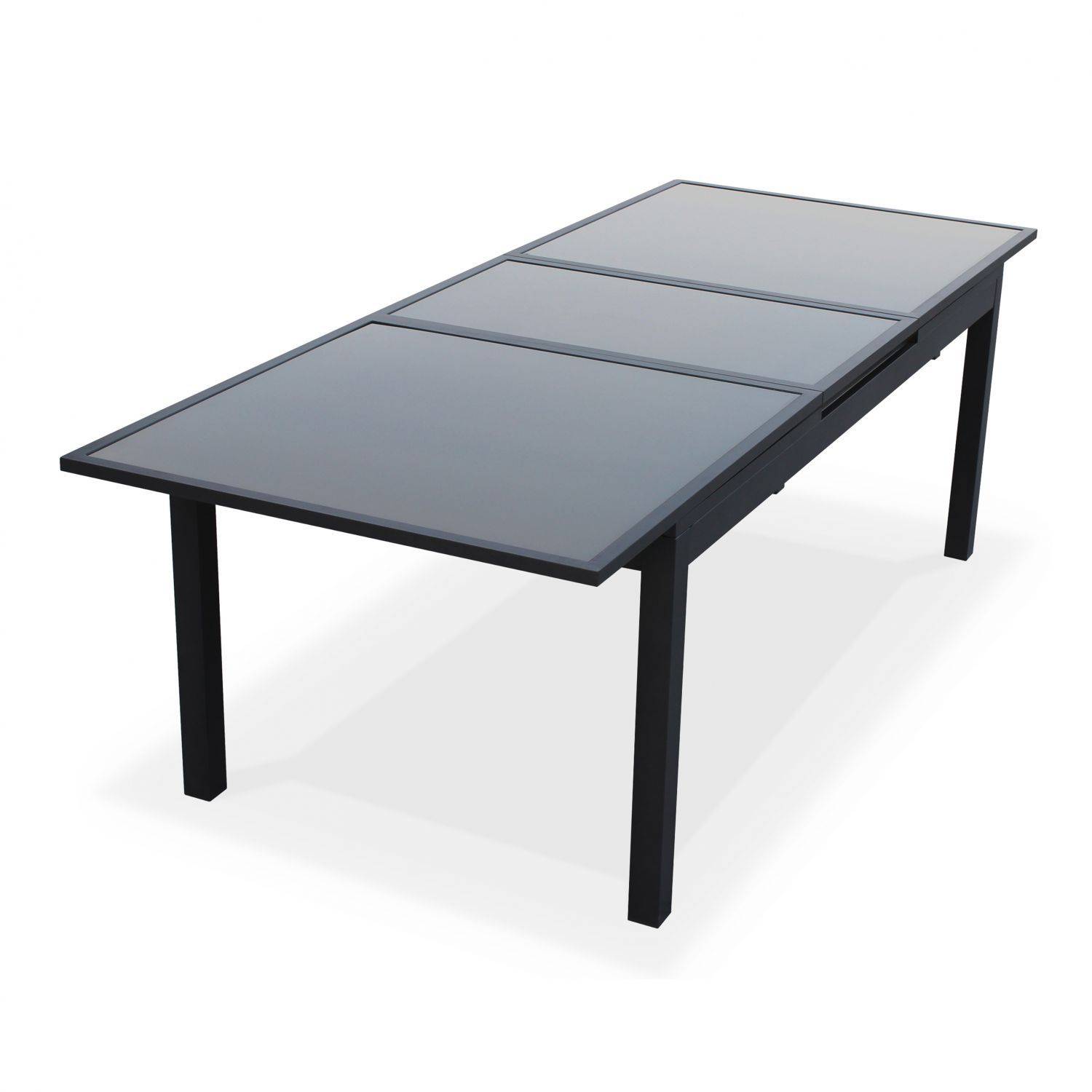 Ensemble Détroit 1 table extensible et 8 fauteuils en aluminium et textilène Photo6