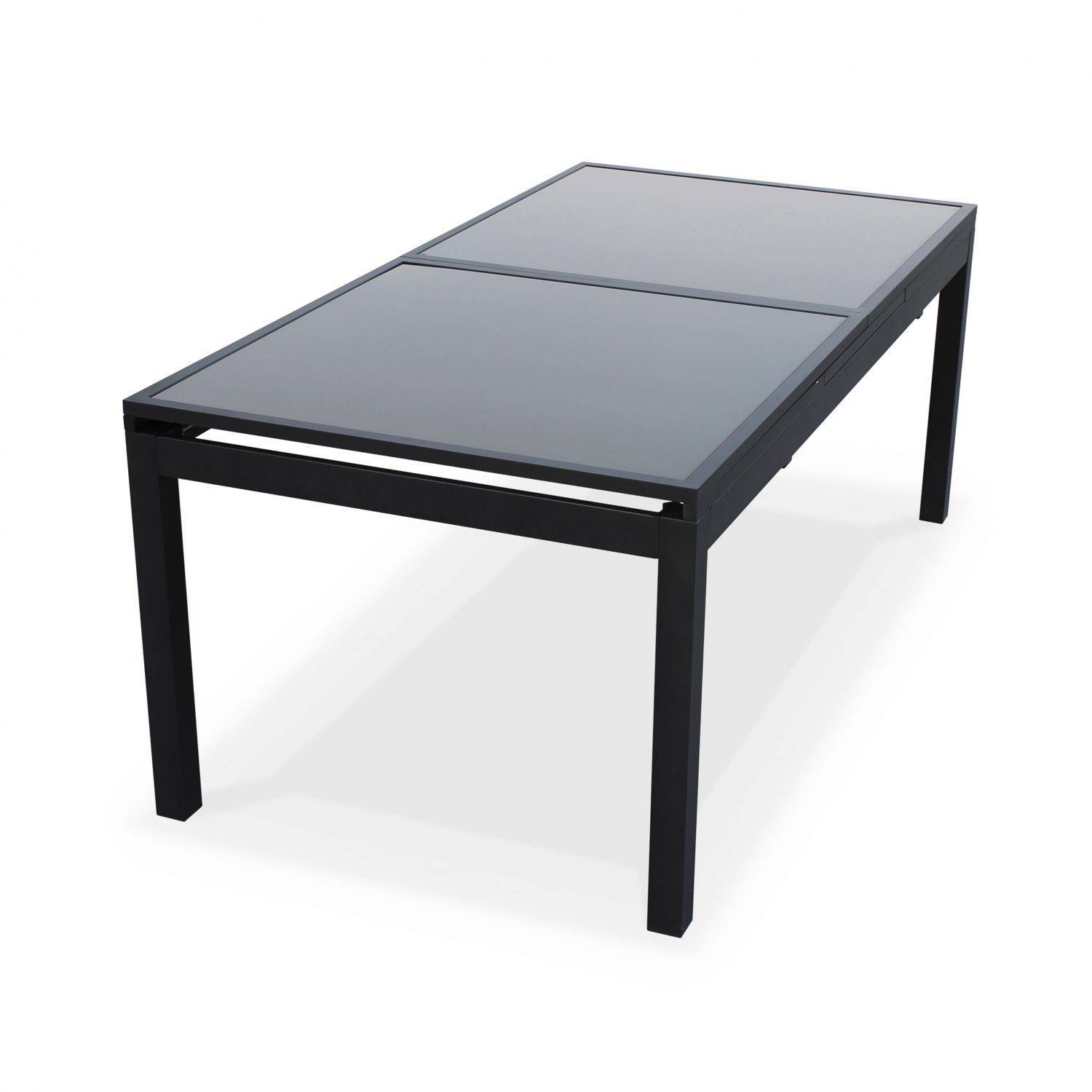 Ensemble Détroit 1 table extensible et 8 fauteuils en aluminium et textilène Photo5