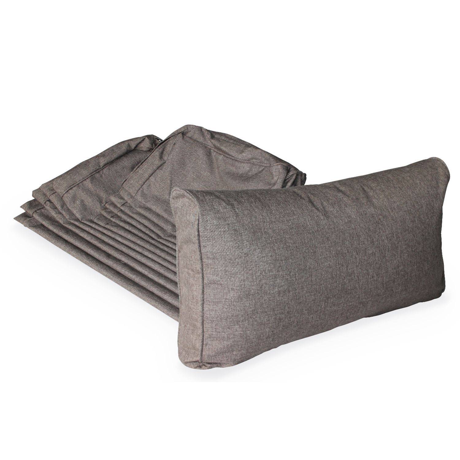 Conjunto de capas de almofada cinza antracite para móveis de jardim Caligari - conjunto completo Photo1