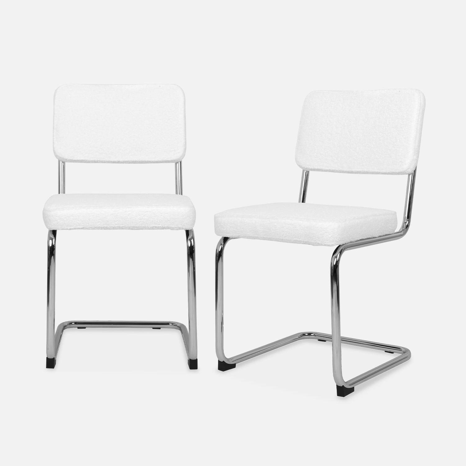 2 cadeiras cantilever - Maja - com caracóis brancos, 46 x 54,5 x 84,5cm Photo3