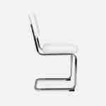 2 chaises cantilever - Maja - à bouclettes blanches , 46 x 54,5 x 84,5cm   Photo5