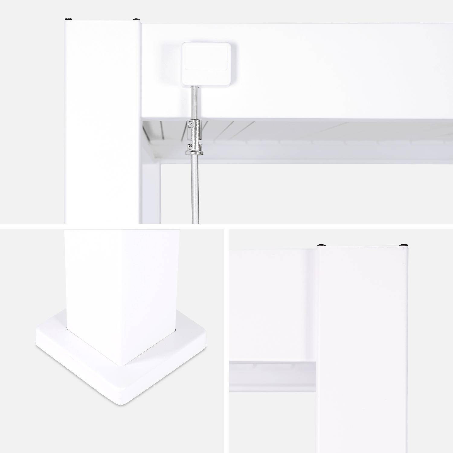 Pergola Bioclimatique blanc – Triomphe – 3x3m, aluminium, à lames orientables  Photo7