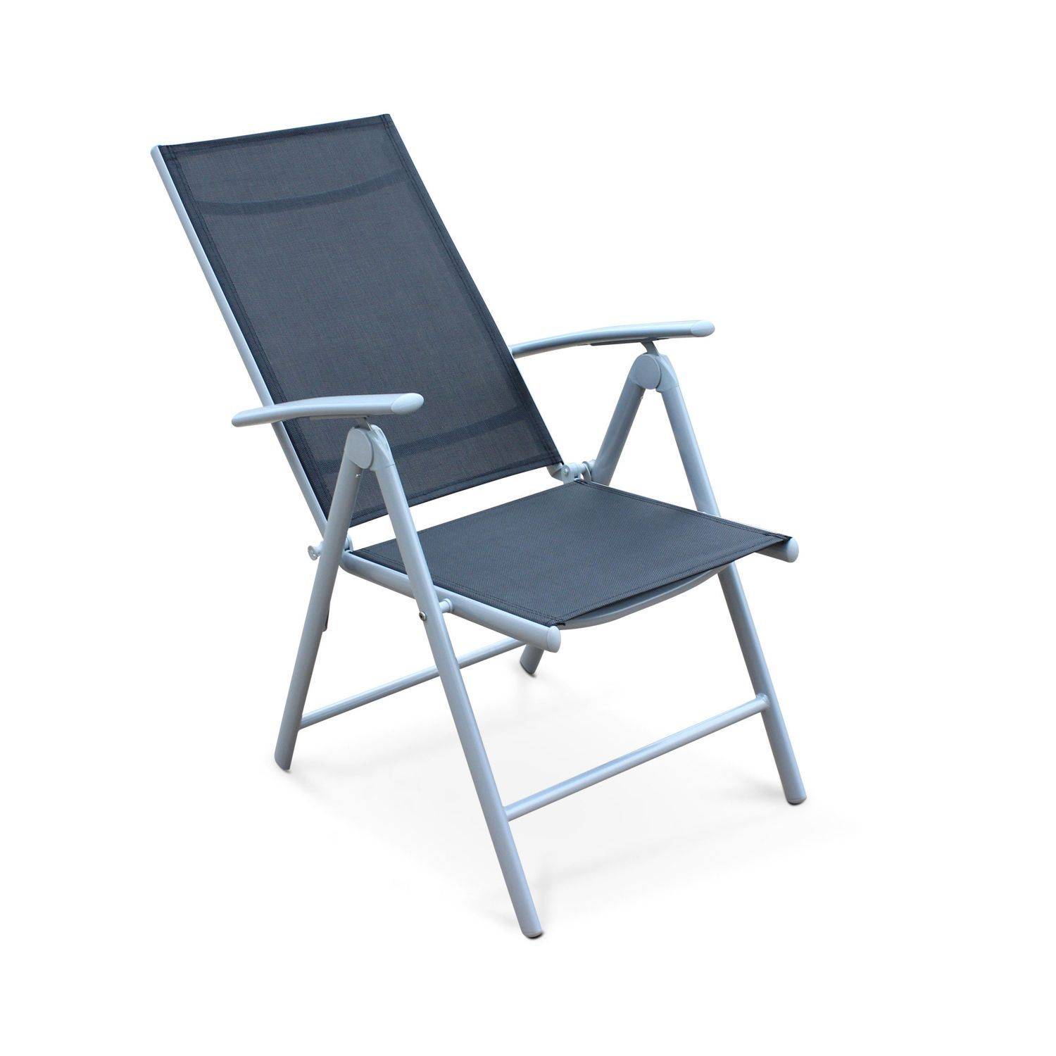 Ensemble de 2 fauteuils Naevia en aluminium et textilène Photo3