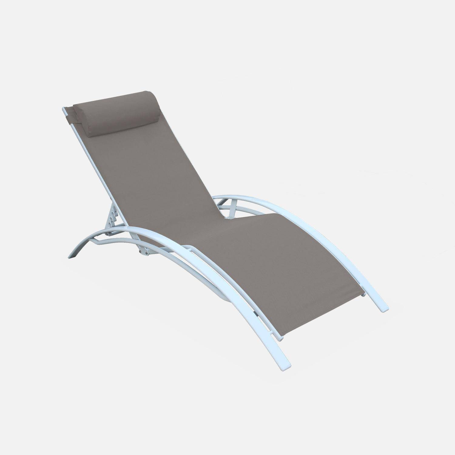 Ligstoel van aluminium en textileen Photo2