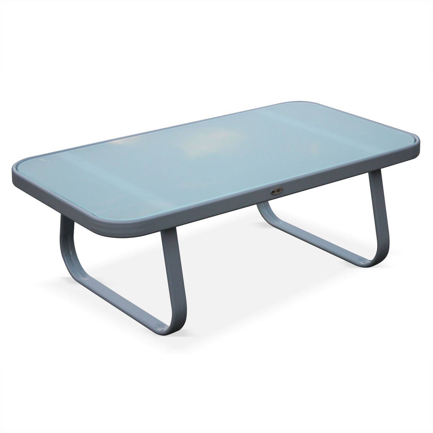 Ensemble Arno, 1 canapé, 2 fauteuils et une table basse en aluminium et textilène Photo4