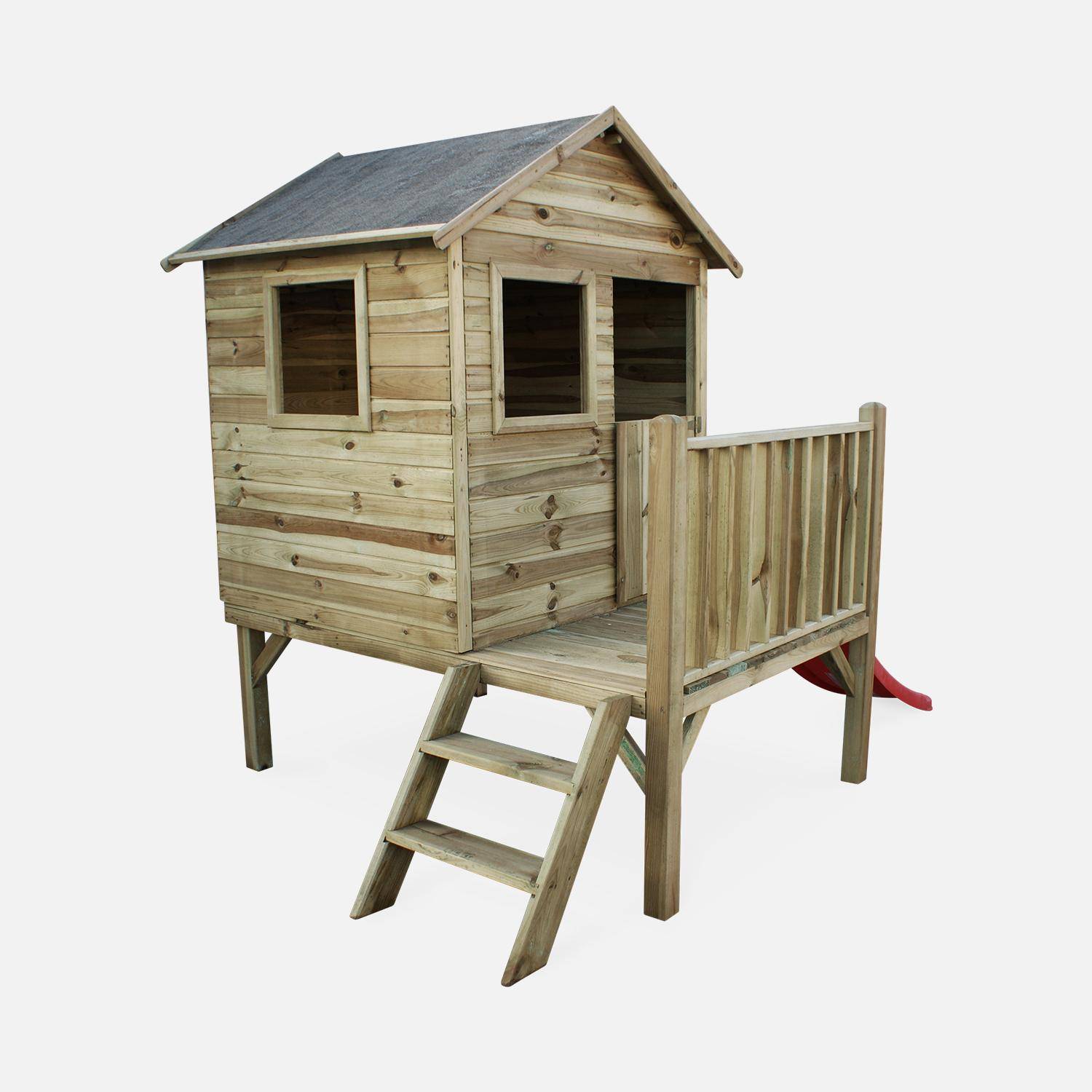Maisonnette en bois FSC 2m² - Magnolia - cabane pour enfant en pin autoclave Photo1
