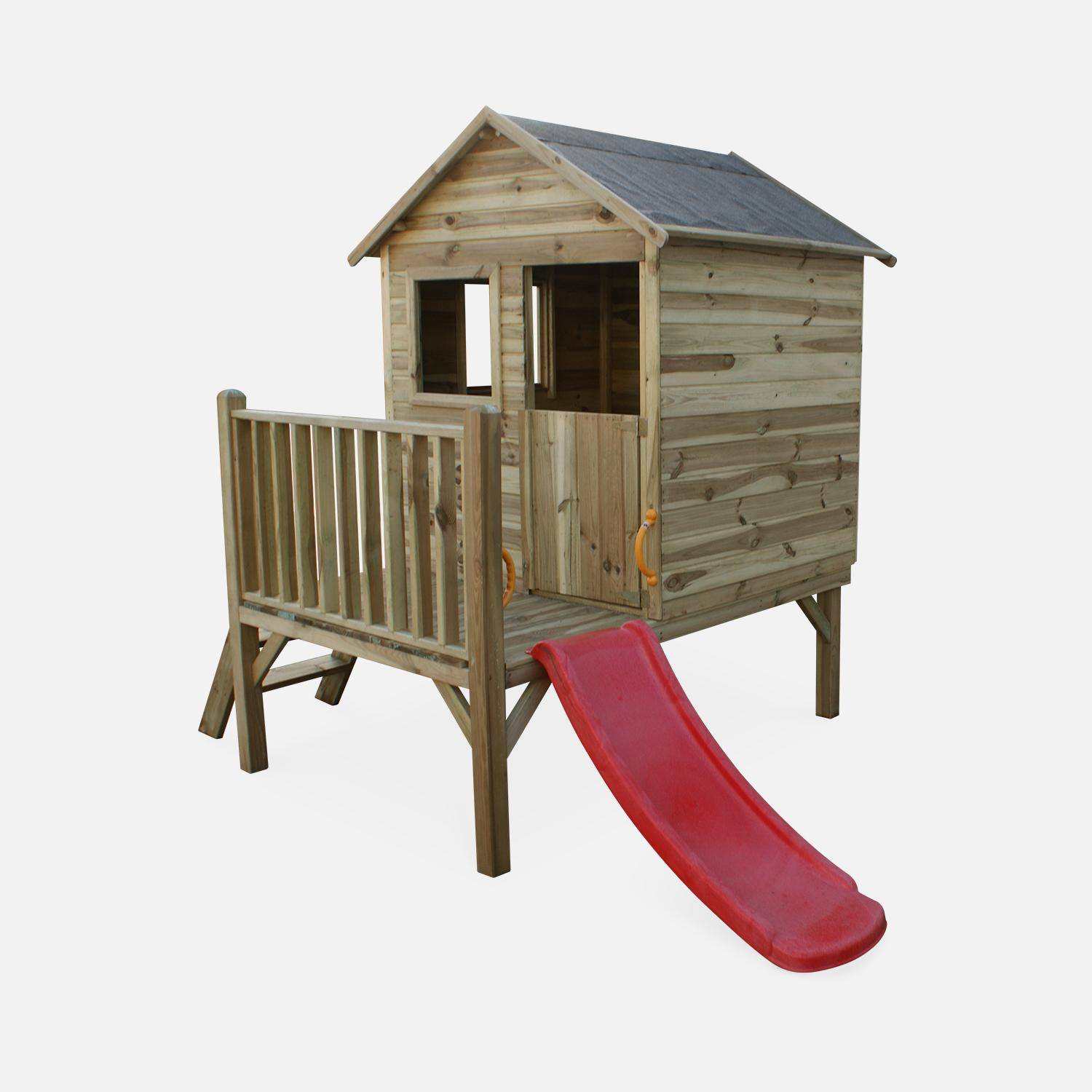 Maisonnette en bois FSC 2m² - Magnolia - cabane pour enfant en pin autoclave Photo4