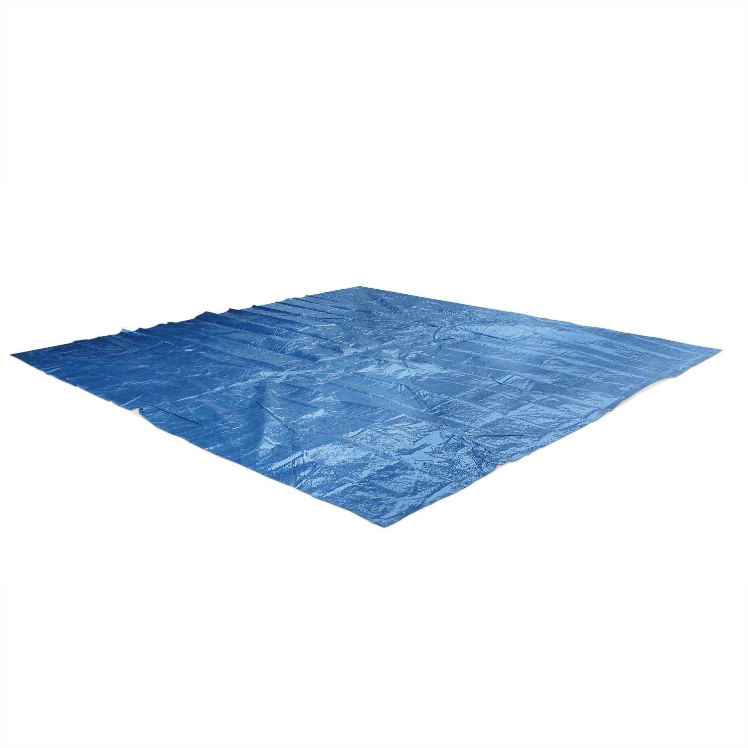 Kit piscine Emeraude gonflable bleue autoportante ronde Ø450x90cm avec pompe de filtration, bâche de protection, tapis de sol et échelle, piscine hors sol autostable Photo5