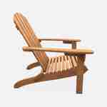 Fauteuil de jardin en bois - Adirondack Salamanca- Eucalyptus FSC, chaise de terrasse retro, siège de plage Photo4