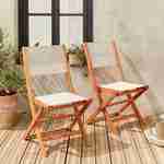 Pareja de sillas de mesa de jardín, Eucalipto, Natural Photo1
