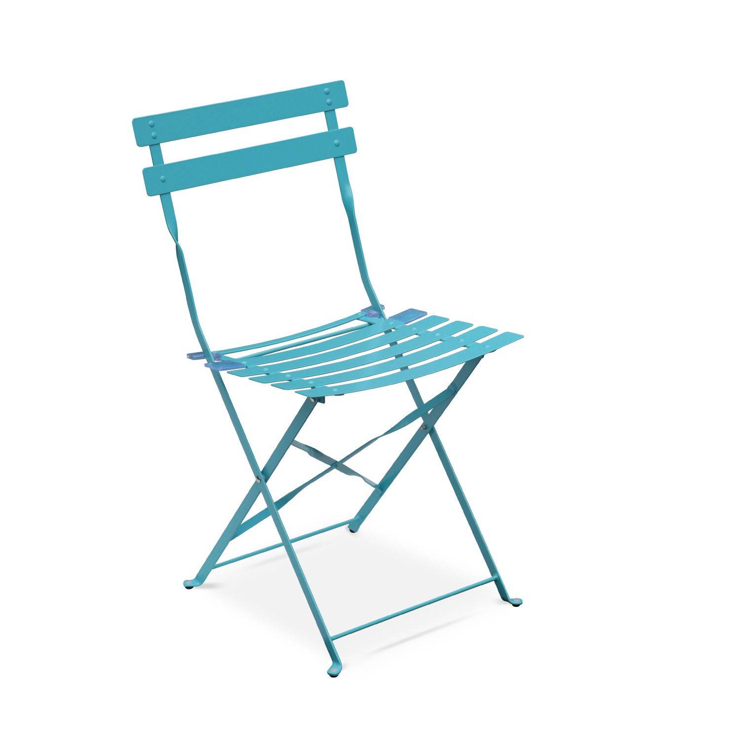 Vouwbare Emilia set van 2 stoelen van staal met matte poedercoating Photo6