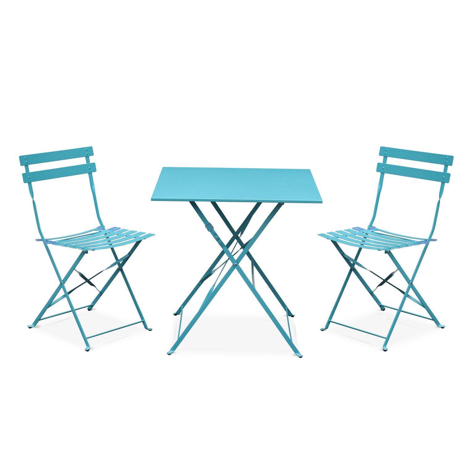 Vouwbare Emilia set van 2 stoelen van staal met matte poedercoating Photo1