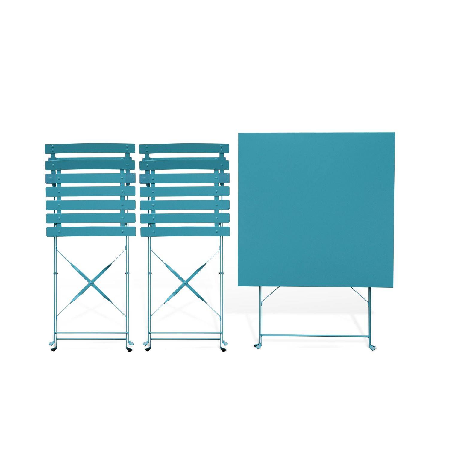 Vouwbare Emilia set van 2 zetels van stalen gepoedercoate matte afwerking Photo8