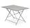 Klappbarer Bistro-Gartentisch - Emilia Rechteckig grau taupe - Rechteckiger Tisch 110x70cm aus pulverbeschichtetem Stahl