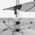 Parasol déporté haut de gamme carré 3x3m – PYLA Beige – Toile Sunbrella fabriquée en France par Dickson , structure en aluminium anodisé, rotatif, housse de protection Photo5