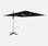 Parasol déporté haut de gamme carré 3x3m - PYLA Noir - Toile Sunbrella ® , structure aluminium, rotatif