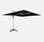 Parasol déporté haut de gamme 3x4m - PYLA Noir - Toile Sunbrella, structure aluminium, rotatif