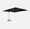 Premium quality, 4x4m square parasol - PYLA Black - Agora canopy, anodised aluminium stand, rotating