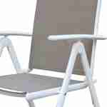 Ensemble Naevia 1 table et 8 fauteuils en aluminium et textilène Photo4