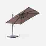Falgos, parasol déporté carré - Taupe - 3x3m Photo3