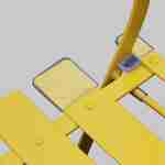 Klappbare Bistro-Gartengarnitur - Rechteckig Emilia gelb - 110 x 70 cm großer Tisch mit vier Klappstühlen aus pulverbeschichtetem Stahl Photo5