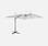 Sombrilla jardín, Parasol excéntrico cuadrado, LED, Crudo, 300x400 cm | Luce