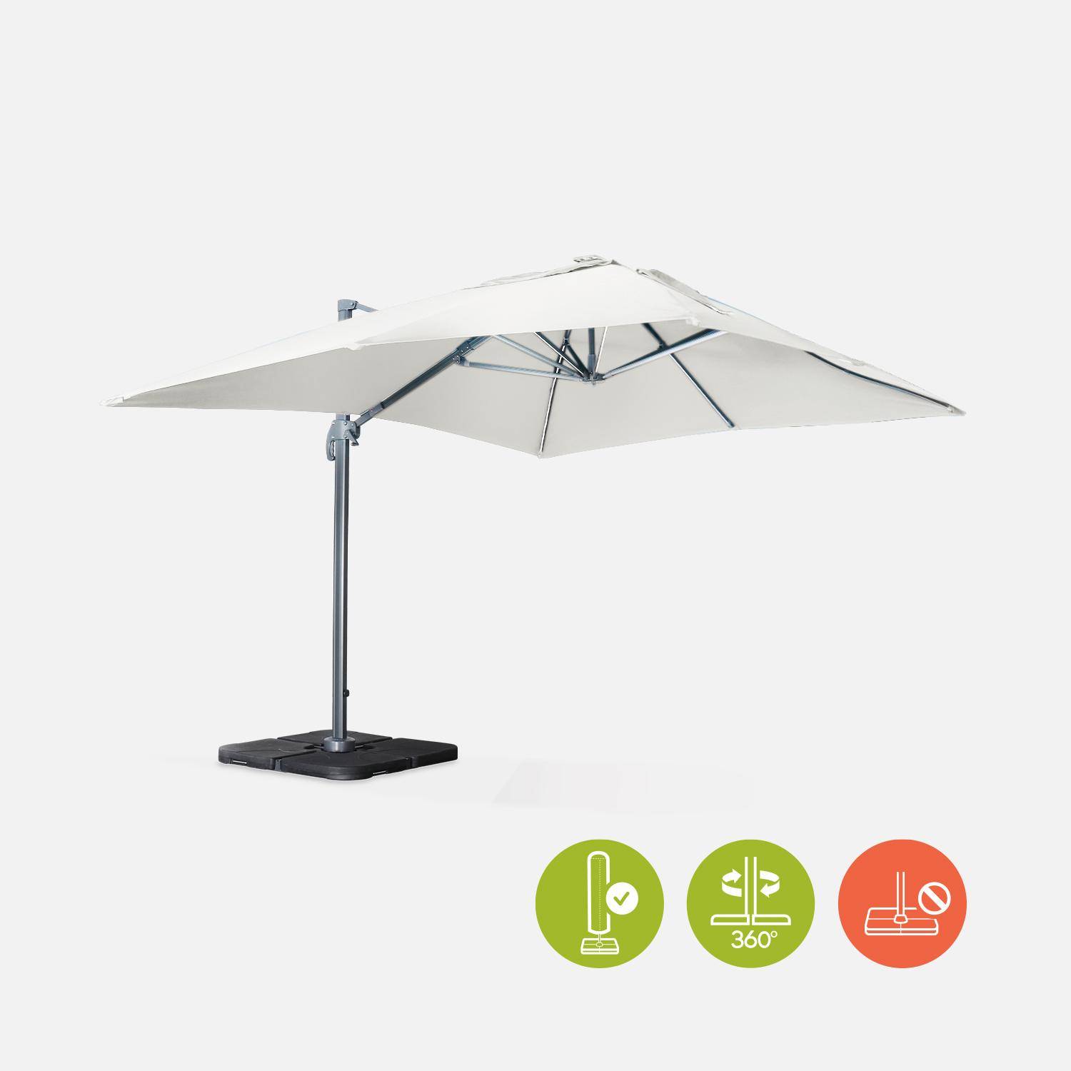Luce, parasol déporté haut de gamme 3x4m Photo1