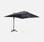 Guarda-chuva solar Luce Cinzento 3x4m, topo de gama com luz integrada