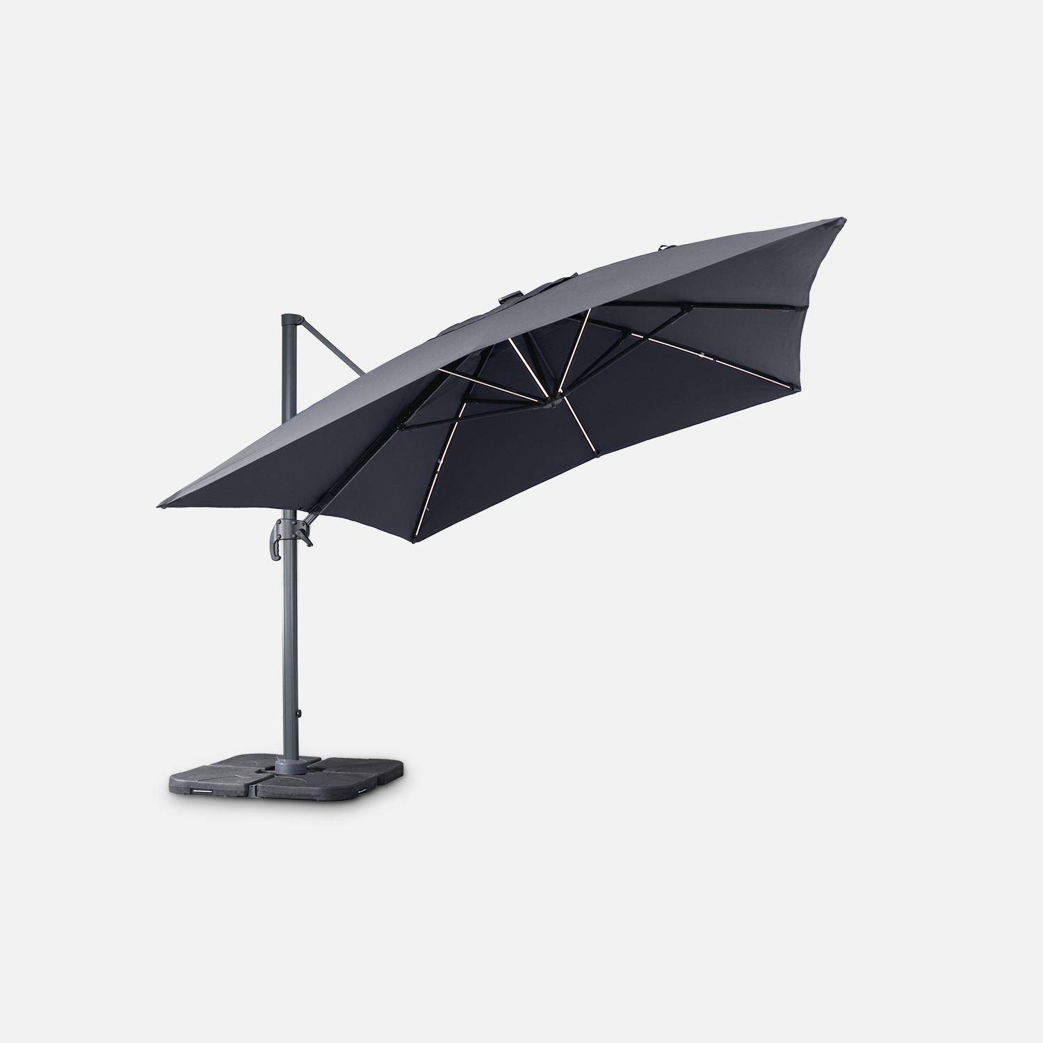 Luce, parasol déporté haut de gamme 3x4m Photo3