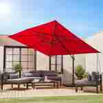 Parasol, Sombrilla, excéntrico cuadrado de 3x4m - Rojo terracota - ST JEAN DE LUZ Photo2