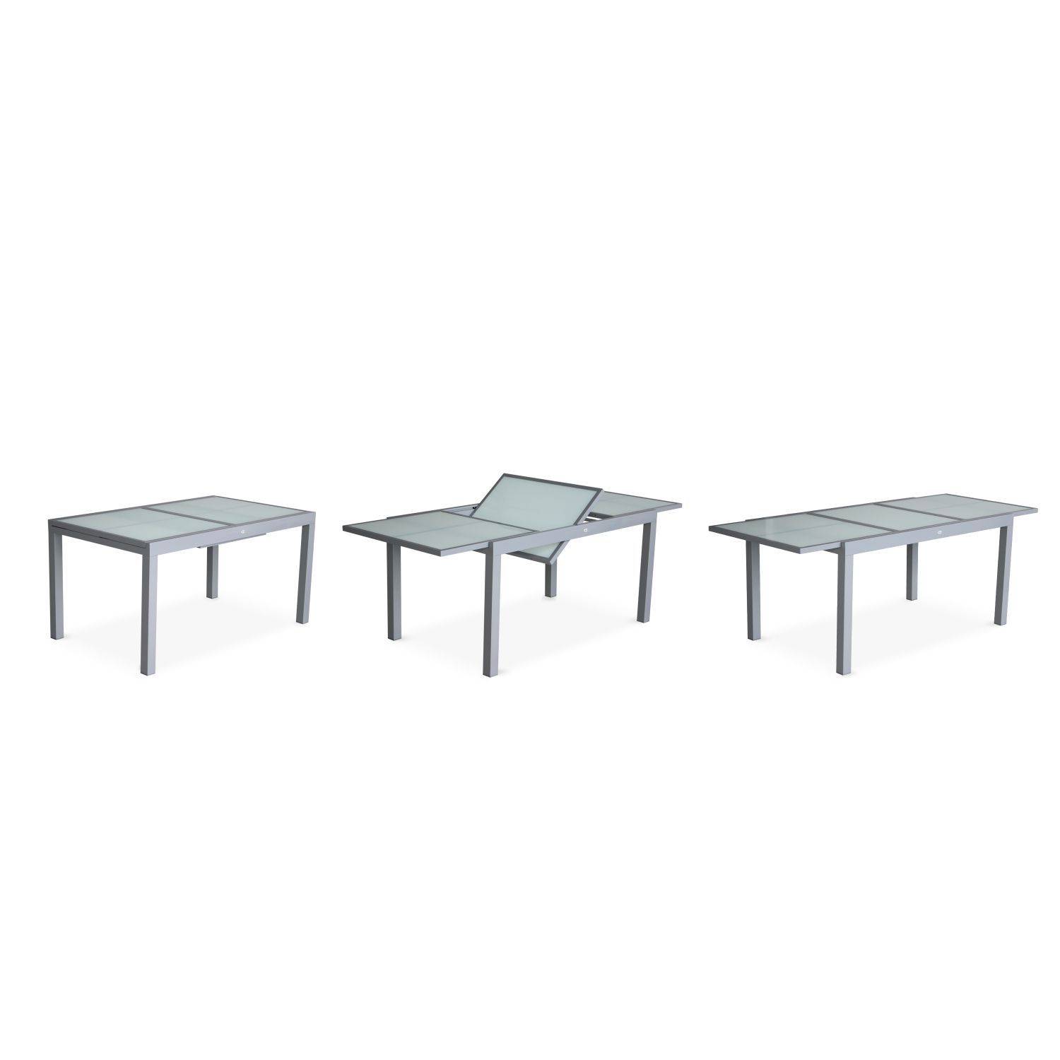 Ensemble Alabama 1 table de jardin et 6 chaises en aluminium et textilène Photo3