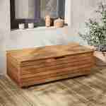 Gartenkiste aus Holz - Saragosse - 110 l, Kissenaufbewahrung 107 x 48,5 cm mit Hebeln und Rädern Photo1
