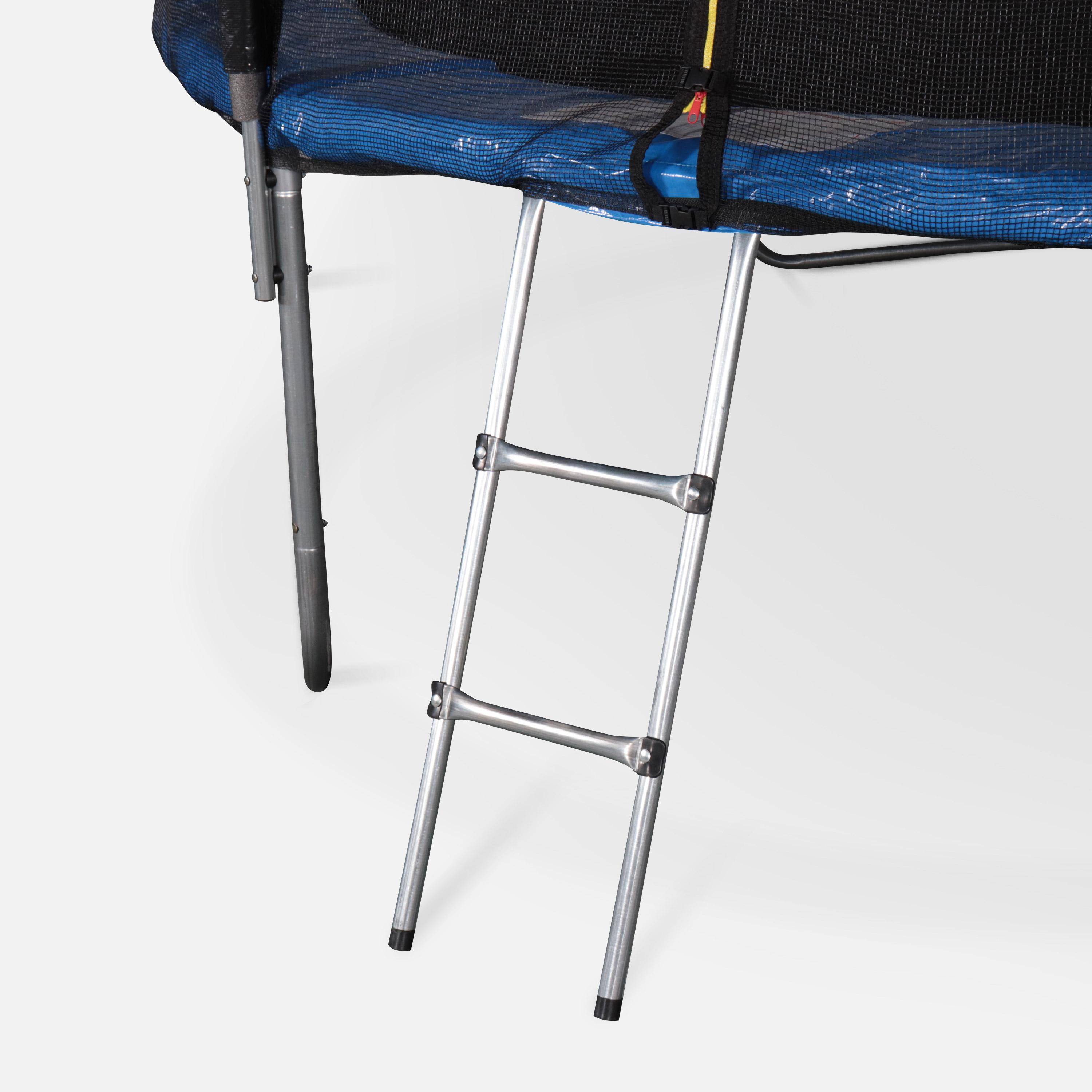 Trampolim de 305 cm,cama elastica suporta até 100 kg. Inclui: escada + cobertura de proteção + bolsa para sapatos + kit de fixação  - Mars XXL Photo6