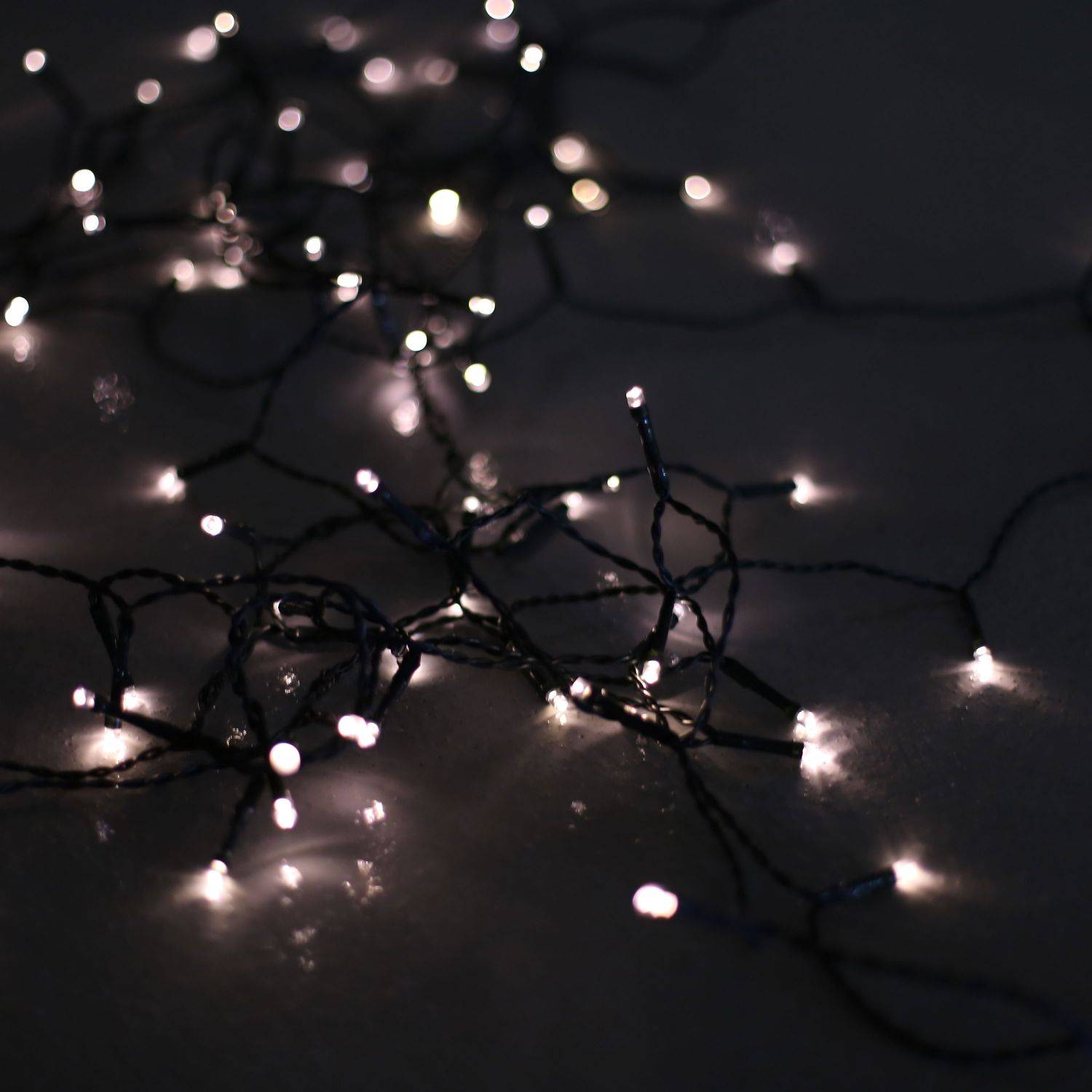 Grinalda de luz de Natal ao ar livre com 18 m de comprimento, 180 LEDs brancos quentes, 8 modos Photo2