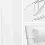 Duo 2 bains de soleil aluminium - Louisa Blanc - Transats aluminium et textilène Blanc  Photo5