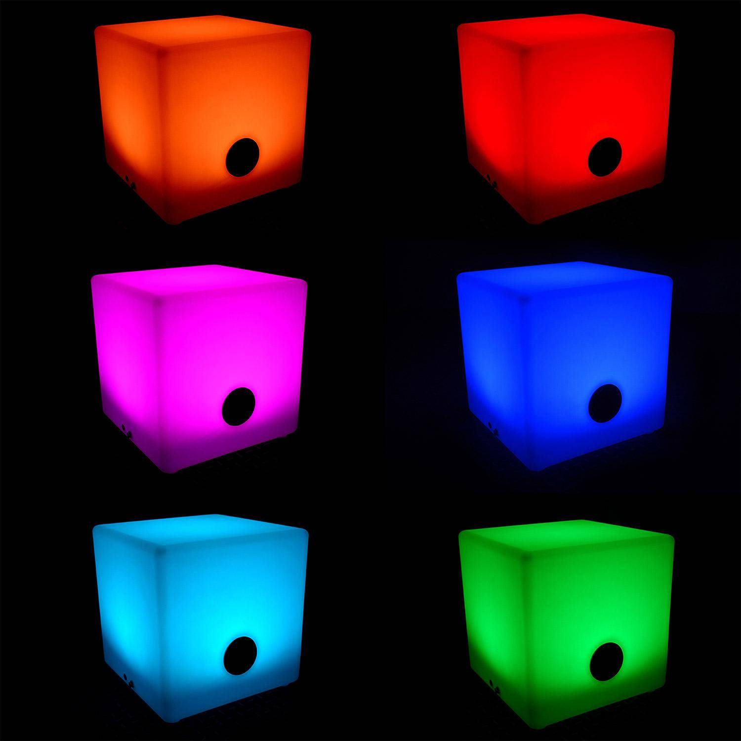 Enceinte Bluetooth lumineuse LED multicolore pour l'extérieur rechargeable - 7 couleurs Photo5