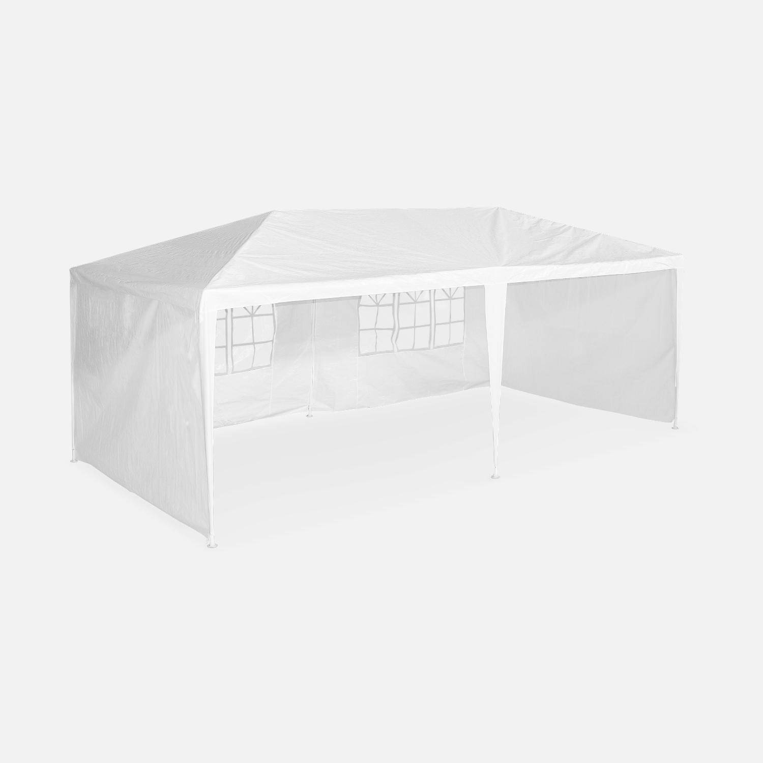 Partyzelt 3x6m, 18m² - Aginum - Weiß - geeignet als Pavillon, Pergola, Festzelt oder Laube Photo3