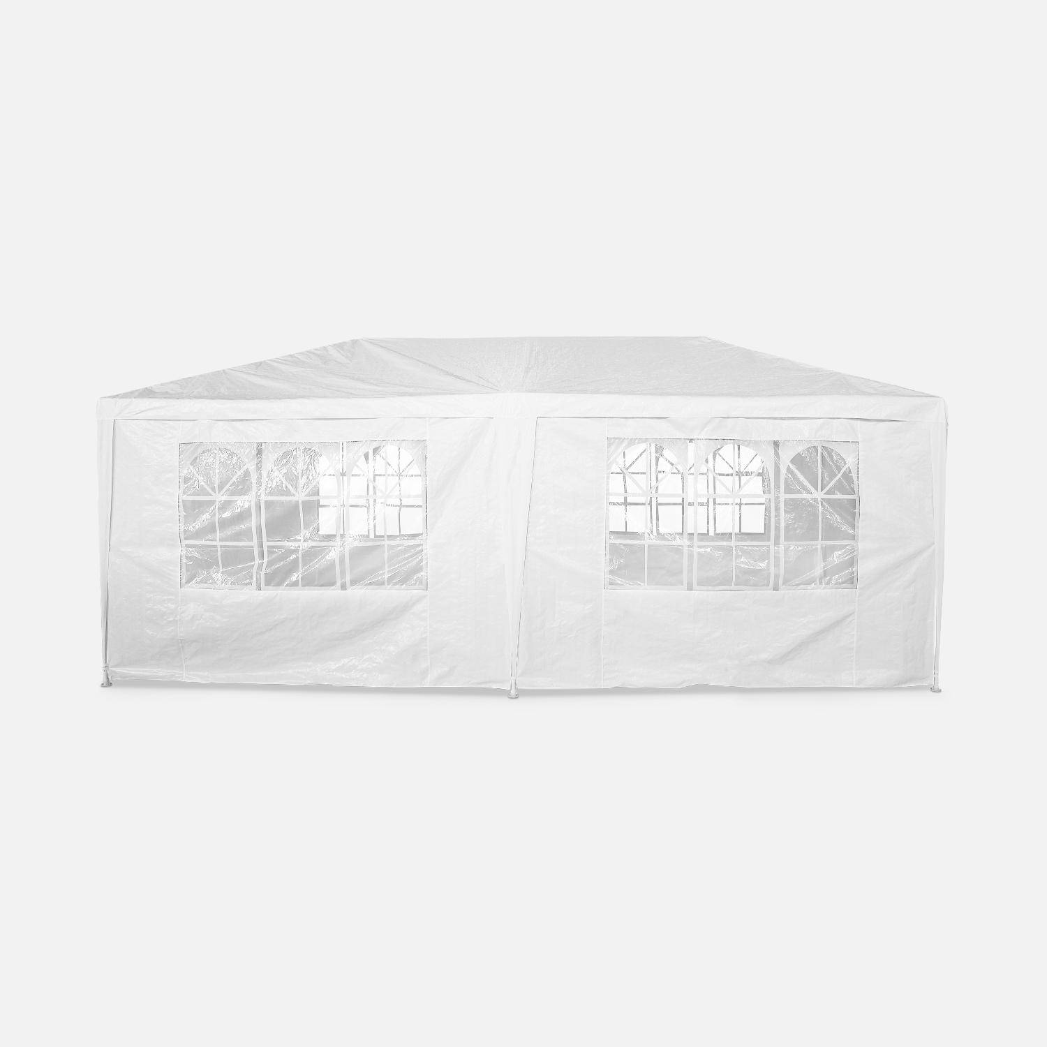 Tente de réception 3x6m - Aginum -  Blanc - à utiliser comme pavillon, pergola, chapiteau ou tonnelle. Photo2