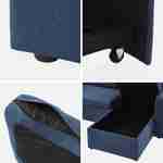 Canapé d'angle convertible en tissu bleu - IDA - 3 places, fauteuil d'angle réversible coffre rangement lit modulable  Photo10