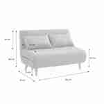 Sofá cama de tela - Guesta - Escandinavo de 2 plazas, patas de madera oscura, gris claro, asiento corrido, respaldo reclinable Photo11