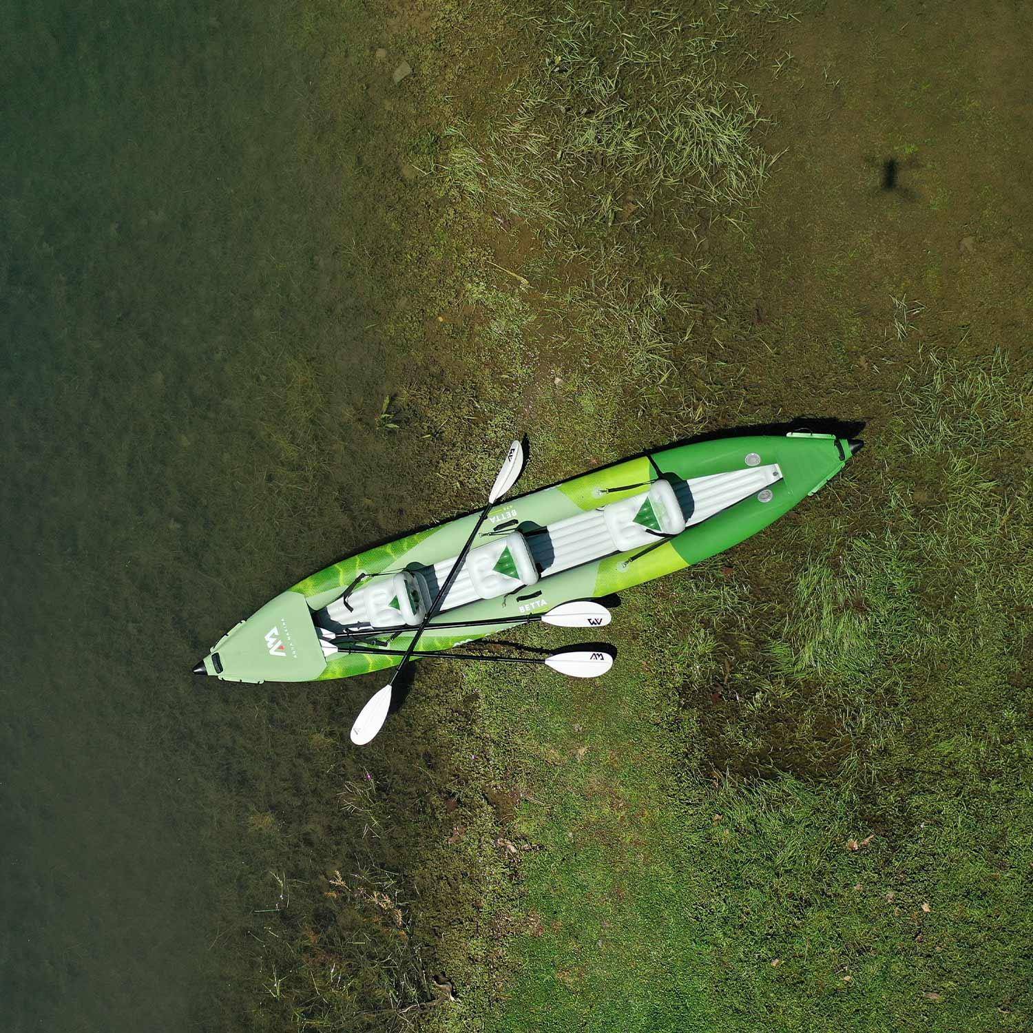 Canoë kayak Betta 3P gonflable trois places 15’7" avec pompe haute pression, sac de rangement et doubles pagaies Photo2