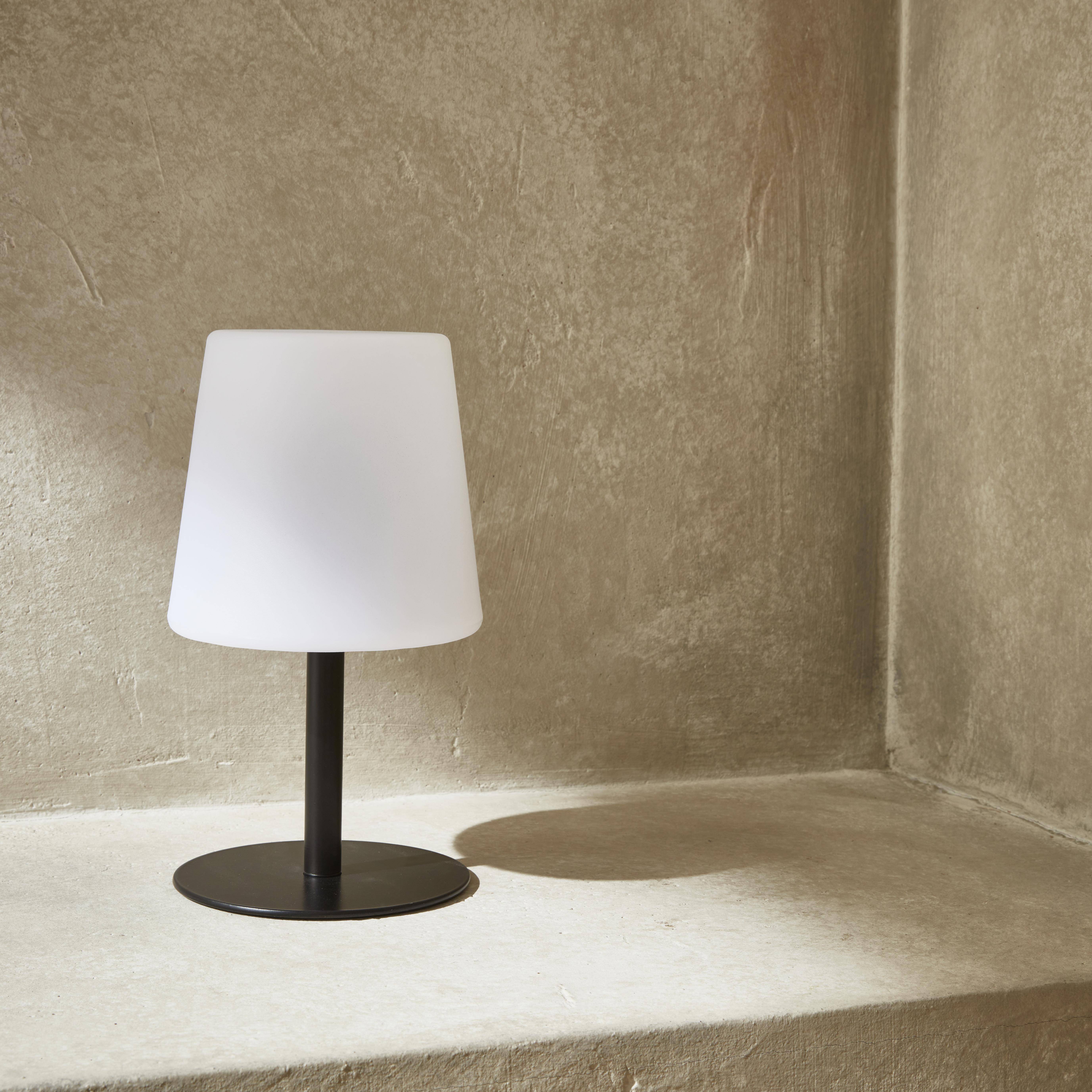 LAMPADA S COLOR - Lampe de table LED de 28cm noire - Lampe de table décorative lumineuse, Ø 16cm Photo1